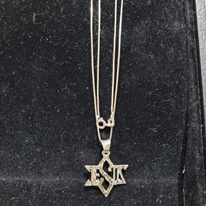 24 inch Sterling silver necklace with Jesus pended.